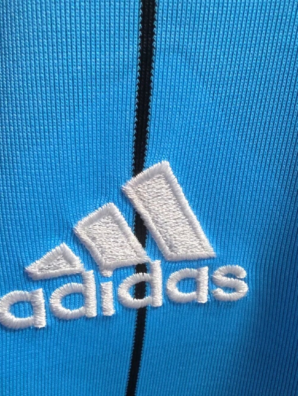 adidas Men's OM Black and Blue Football Jersey - Picture 3 of 12